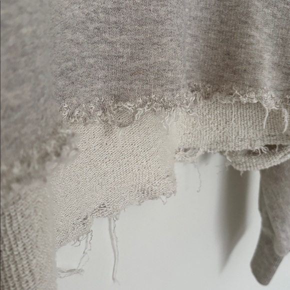 R13 Distressed Cropped Sweatshirt - Picture 4 of 6